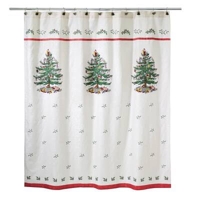 Spode Tree Red Shower Curtain
