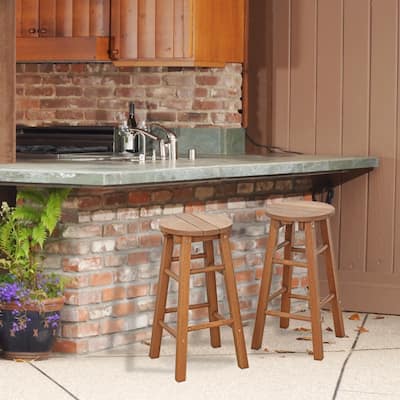 Ormond Outdoor Hardwood Promo Arch Bar Stool, Set of 2 by Havenside Home