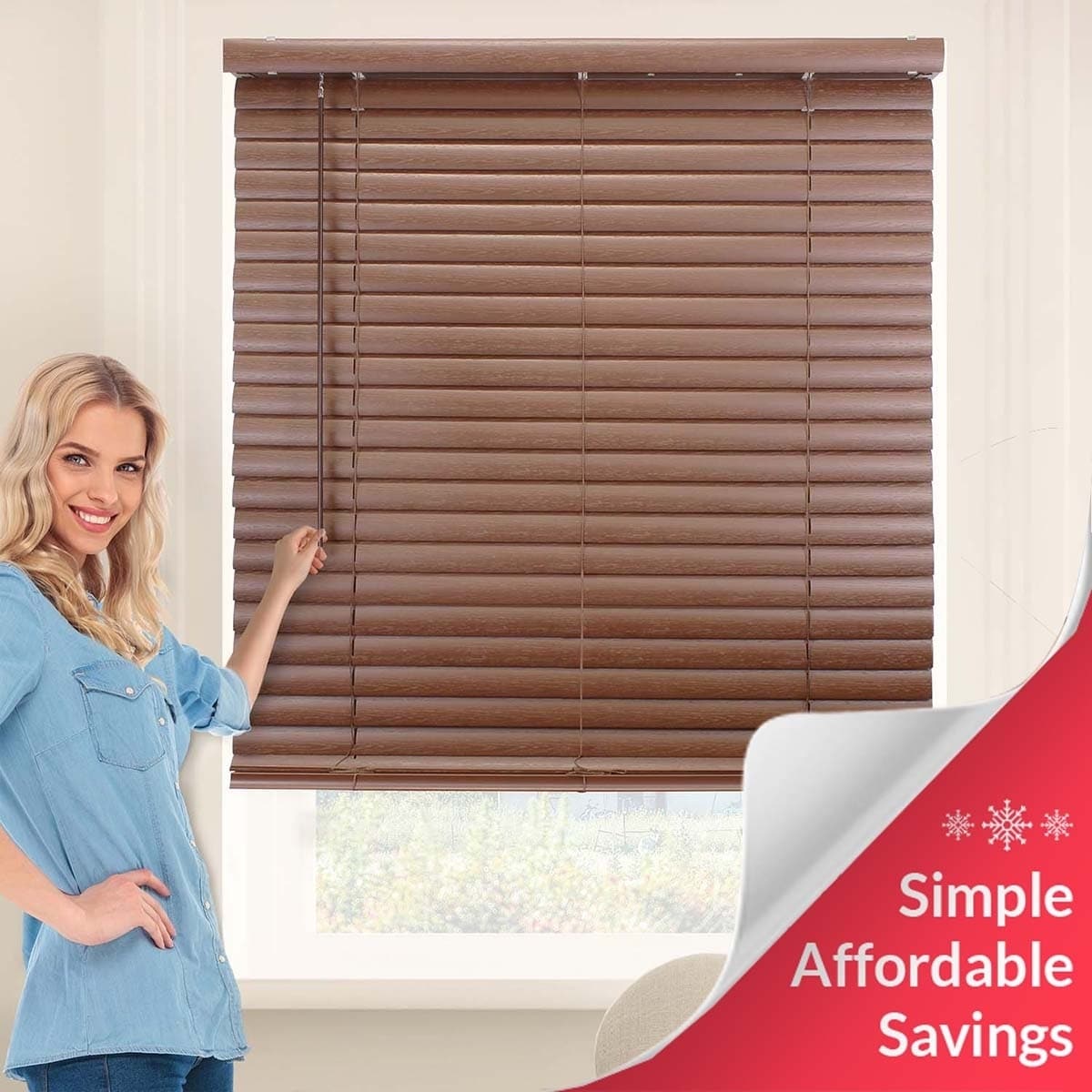 Chicology Cordless 2 Inch Vinyl Mini Blinds Room Darkening