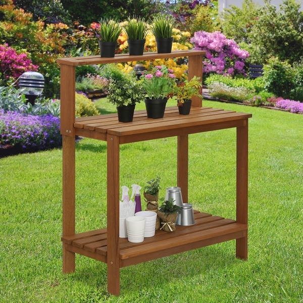 Shop Havenside Home Ormond Outdoor Hardwood Potting Bench Ships
