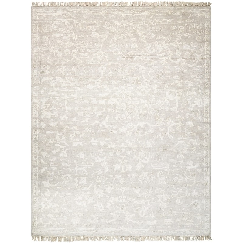 Nourison Elan Wool Area Rug - 5' 6" x 8' - Silver - Rectangle