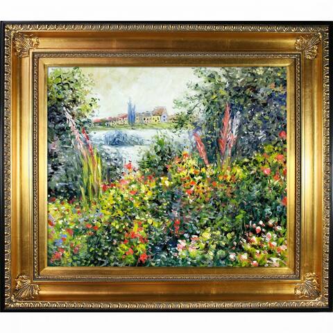 Claude Monet 'Flowers at Vetheuil' Hand Painted Oil Reproduction