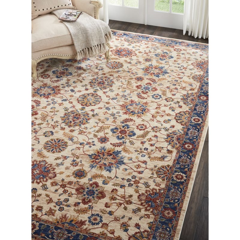 Nourison Reseda Traditional Floral Border Area Rug