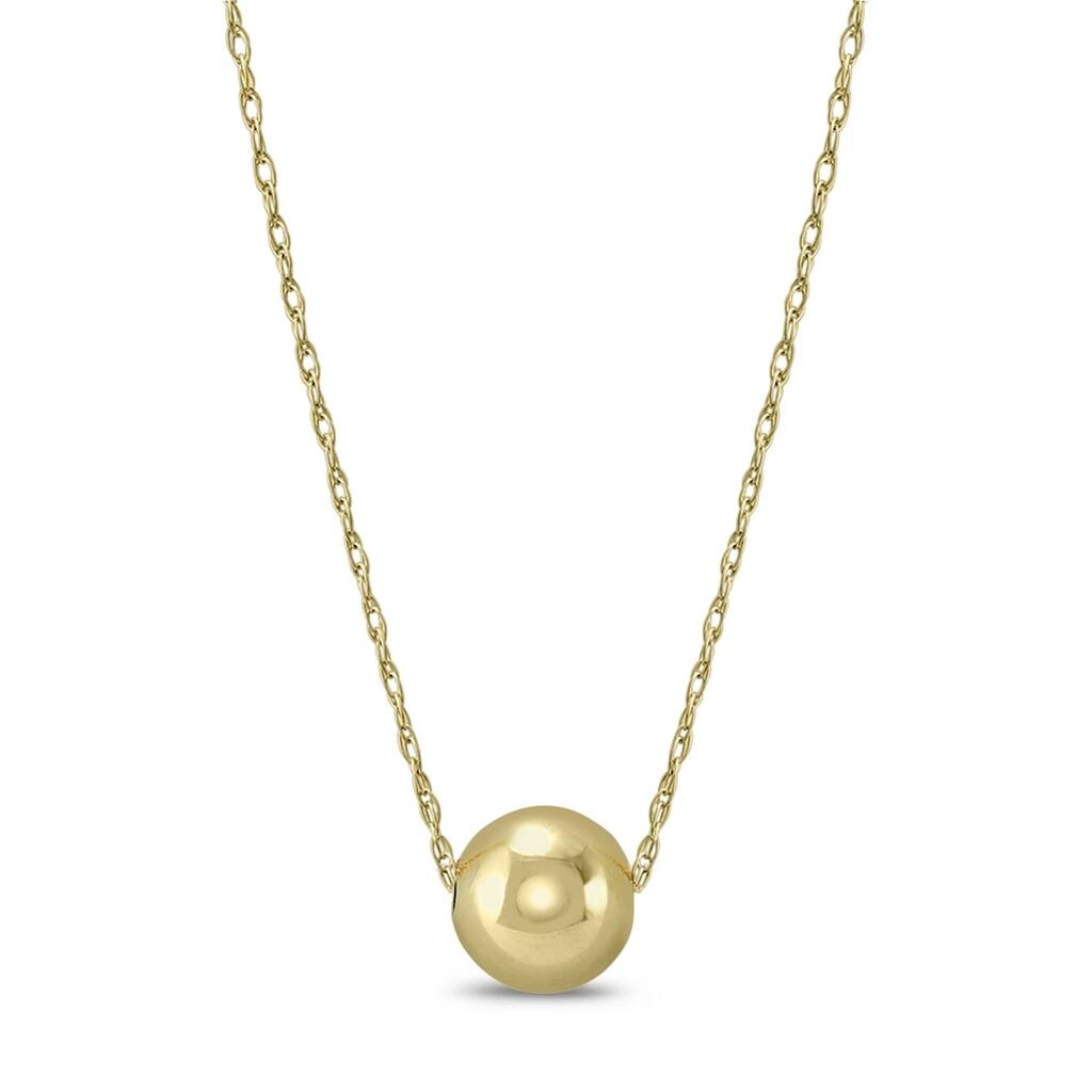 10K Yellow Gold 6MM Ball Necklace