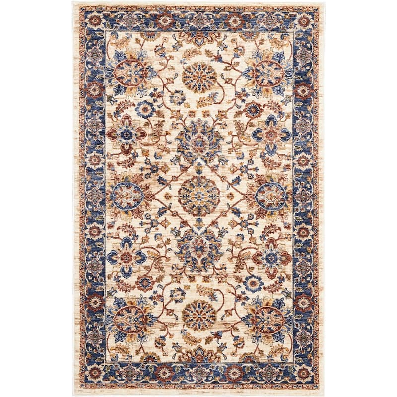 Nourison Reseda Traditional Floral Border Area Rug
