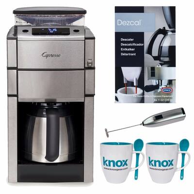 Capresso CoffeeTEAM PRO Plus w/ Thermal Carafe Coffee Maker & Knox Milk Frother Bundle