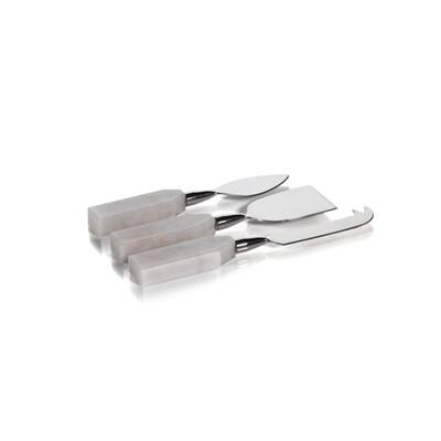 3-Piece Alabaster Cheese Knife Set
