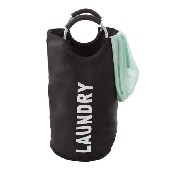  Household Essentials Door Hanging Laundry Bag, Washable Canvas  Bag with Loop Handle, Holds Two Loads of Laundry, Great for Dorms and Small  Spaces, Black : Home & Kitchen