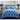 Chic Home Asya 8-Piece Reversible Blue Ikat Duvet Cover and Sheet Set