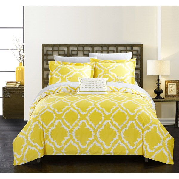 chic home asya 4 reversible yellow ikat duvet cover chic home asya 4 reversible yellow ikat duvet cover