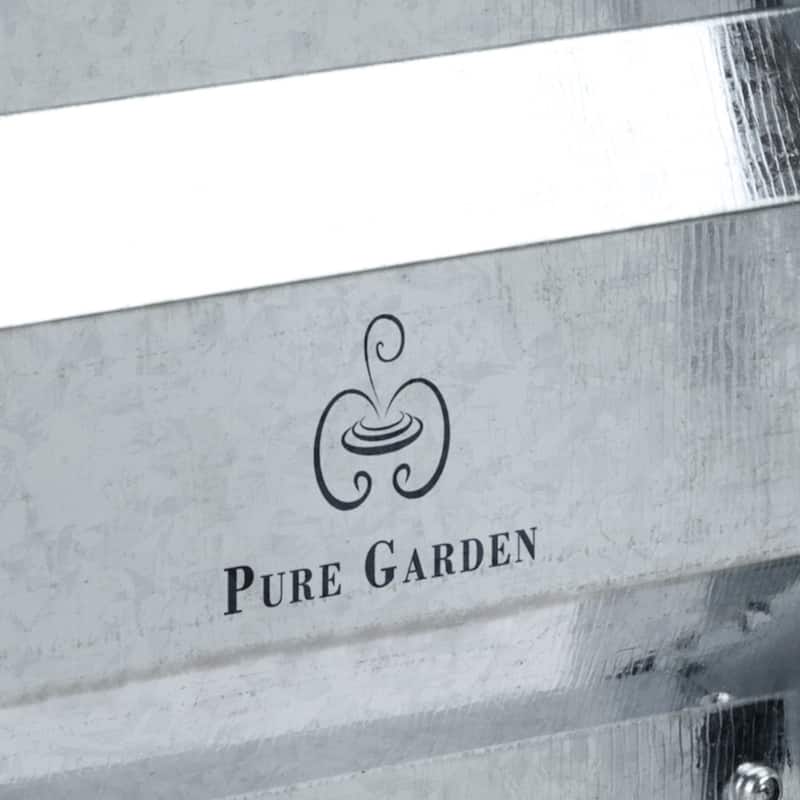 Raised Garden Bed Plant Holder Kit With Adjustable Galvanized Iron by Pure Garden (23.5" L x 23.5" W x 12" H) - 23.5 x 23.5 x 12