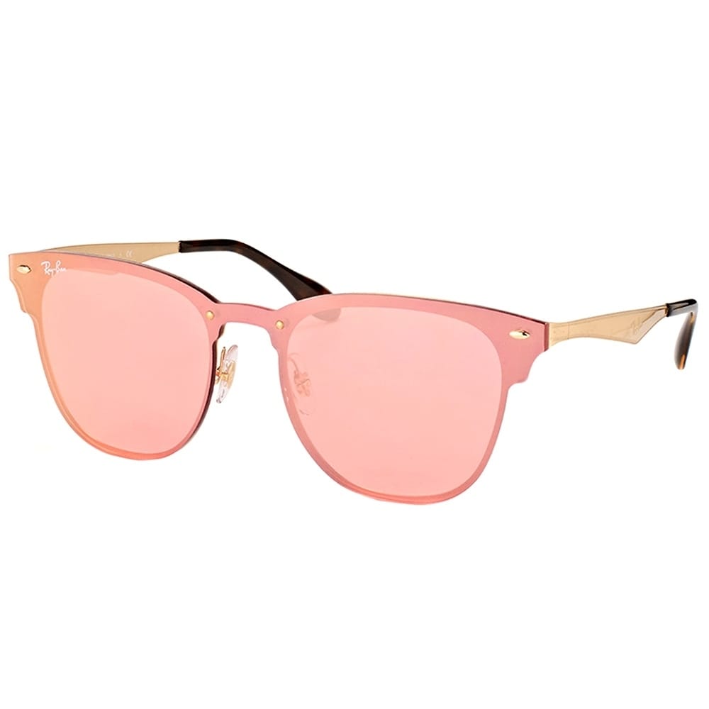 ray ban rose gold mirrored sunglasses