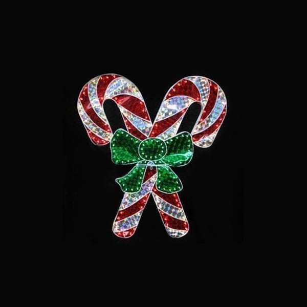 48 holographic lighted double candy cane christmas yard art decoration - Candy Cane Christmas Yard Decorations 48 holographic lighted double candy cane christmas yard art decoration - Candy Cane Christmas Yard Decorations