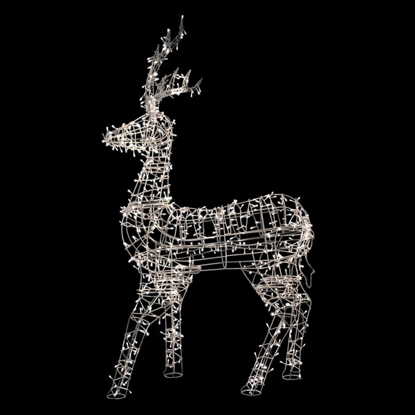 60 white led lighted standing reindeer outdoor christmas decoration warm white lights - White Deer Christmas Decoration 60 white led lighted standing reindeer outdoor christmas decoration warm white lights - White Deer Christmas Decoration
