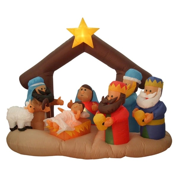 65 inflatable nativity scene lighted christmas yard art decoration - Lighted Christmas Yard Decorations 65 inflatable nativity scene lighted christmas yard art decoration - Lighted Christmas Yard Decorations