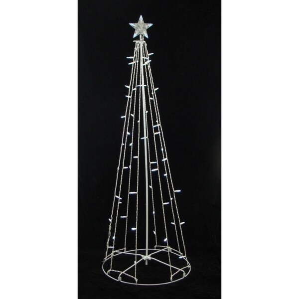 5 cool white led lighted outdoor show cone christmas tree yard art decoration - Cool White Outdoor Christmas Decorations 5 cool white led lighted outdoor show cone christmas tree yard art decoration - Cool White Outdoor Christmas Decorations
