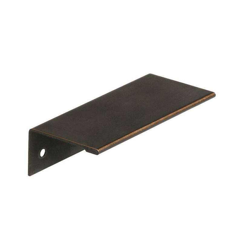 Edge Pull 3 in. (76mm) Center Pull - Oil-Rubbed Bronze - Brown