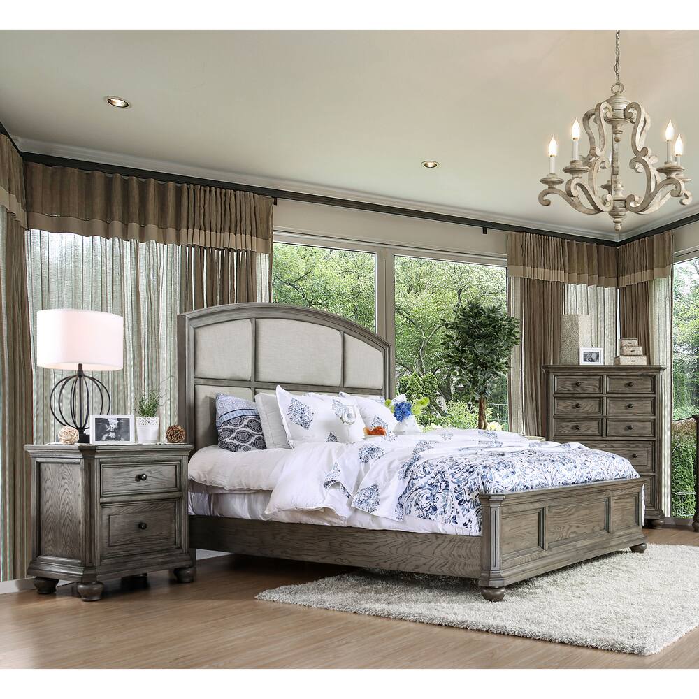 Furniture of America Terg Rustic Grey 3-piece Bedroom Set