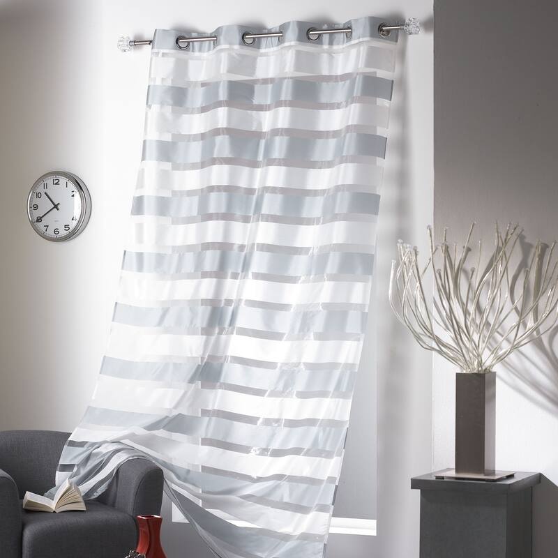 Evideco Striped Sheer Curtain Panel Colorado - 55 x 95 - 55 x 95