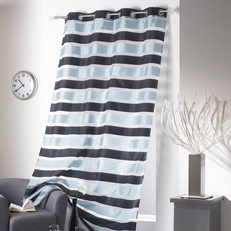 Evideco Striped Sheer Curtain Panel Colorado - 55 x 95 - 55 x 95