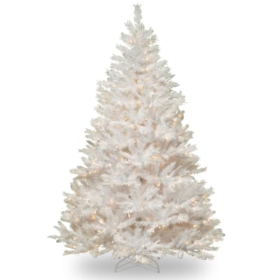 Winchester White Faux Pine 6.5-foot Tree with Clear Lights