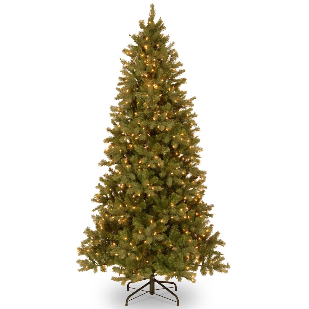 National Tree Company 6.5 ft. Downswept Douglas Slim Fir Tree with Clear Lights - 6.5 Foot