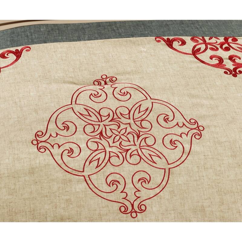 Porch & Den Hallie Polyester Microfiber 7pc Comforter Set - Mocha - King