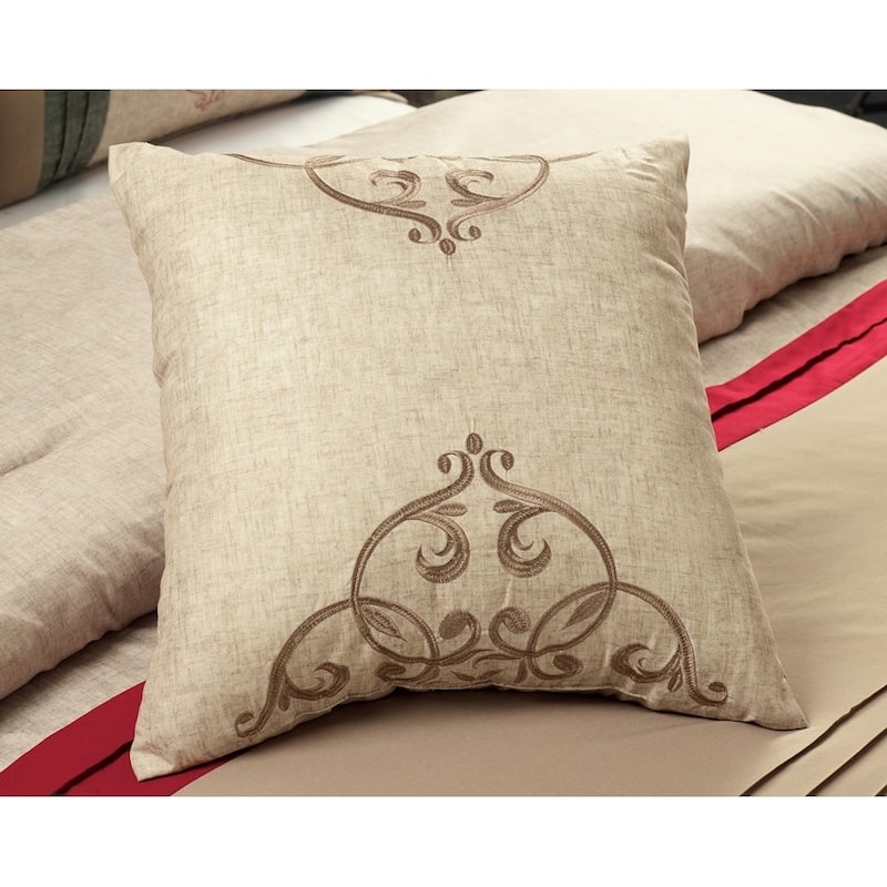 Porch & Den Hallie Polyester Microfiber 7pc Comforter Set - Mocha