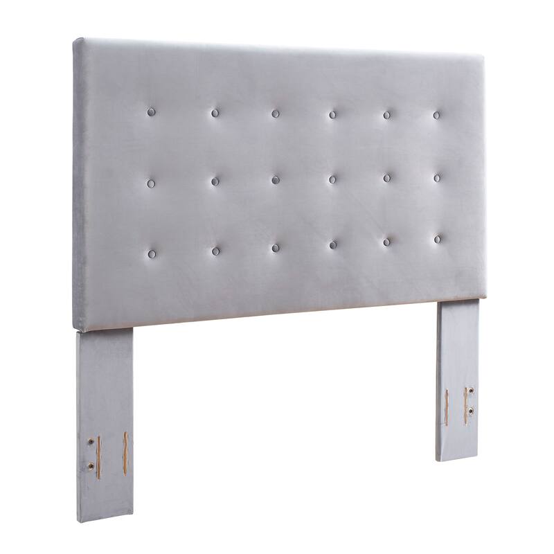 Reston Square Upholstered King/Cal King Headboard in Shale Microfiber