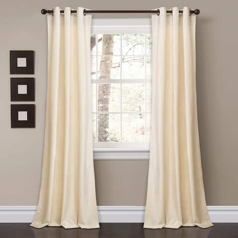 Porch & Den Lapeyrous Velvet Solid Room Darkening Window Curtain Panel Set