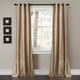 preview thumbnail 2 of 95, Porch & Den Lapeyrous Velvet Solid Room Darkening Window Curtain Panel Set 38"W x 84"L - Taupe