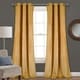 preview thumbnail 16 of 95, Porch & Den Lapeyrous Velvet Solid Room Darkening Window Curtain Panel Set 38"W x 84"L - Yellow