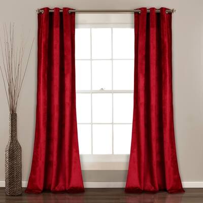 Buy Red Velvet Grommet Curtains Drapes Online At Overstock