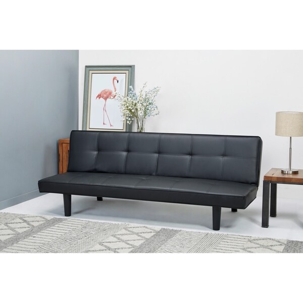 Hudson Black Convertible Sofa Bed Free Shipping Today Hudson Black Convertible Sofa Bed