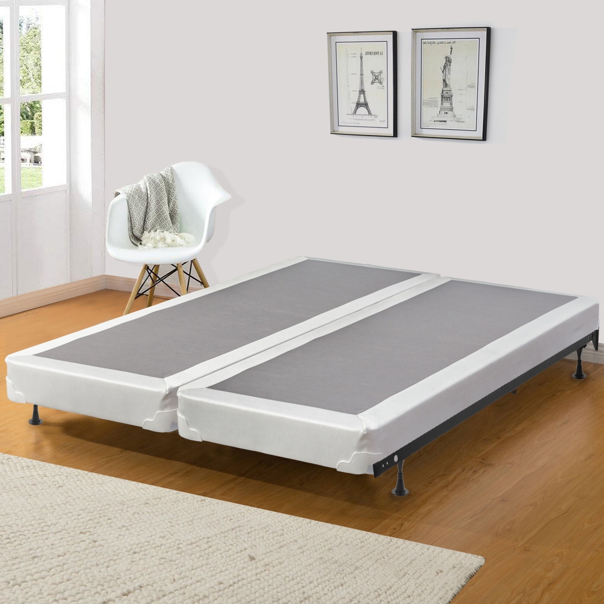 ONETAN 4 inch Assembled Split King size Box Spring   Overstock 