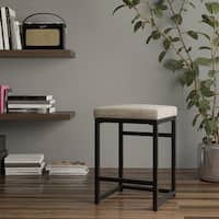 HomePop Open Back Metal 24-inch Counter Stool