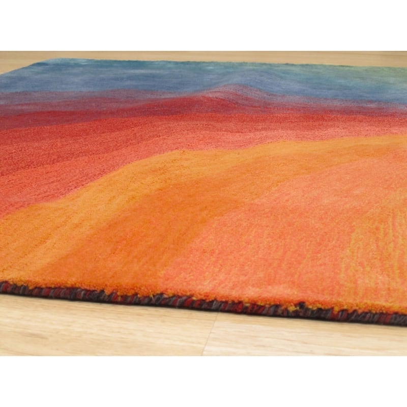 Hand-tufted Wool Lollipop Contemporary Abstract Swirl Area Rug