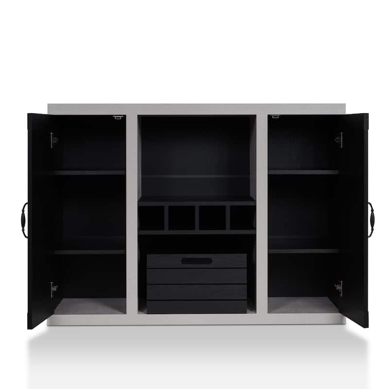 Furniture of America Xole 47-in. Rustic 7-shelf Sideboard