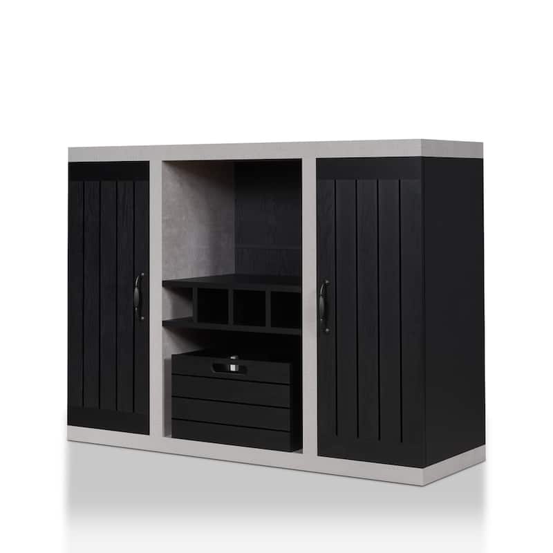 Furniture of America Xole 47-in. Rustic 7-shelf Sideboard