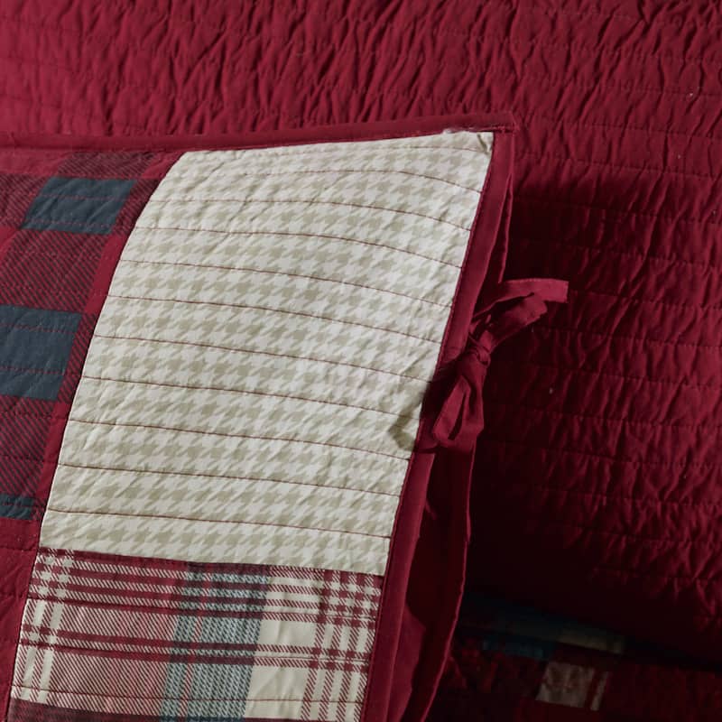 Woolrich Sunset Red Year Round Cotton Printed 5 Pieces Day Bed Cover Set