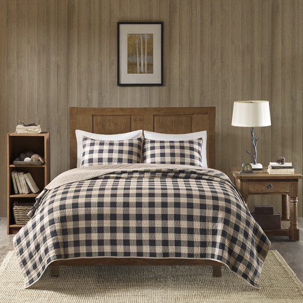 tan buffalo check duvet