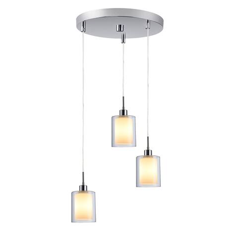 Woodbridge Lighting Alaina Chrome Glass 3-light Cluster Light