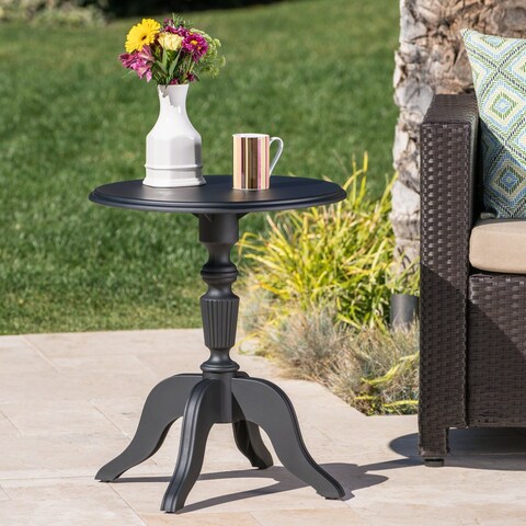 Danish Outdoor Round Side Table by Christopher Knight Home