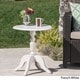 preview thumbnail 4 of 19, Danish Outdoor Round Side Table by Christopher Knight Home