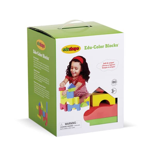 slide 2 of 2, Edushape Edu-Color Blocks, 80 Pieces