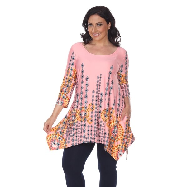 white mark plus size tunics