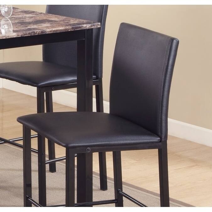 Roundhill Furniture Citico Metal Counter Height Dining Chairs with Metal Frame, Set of 4