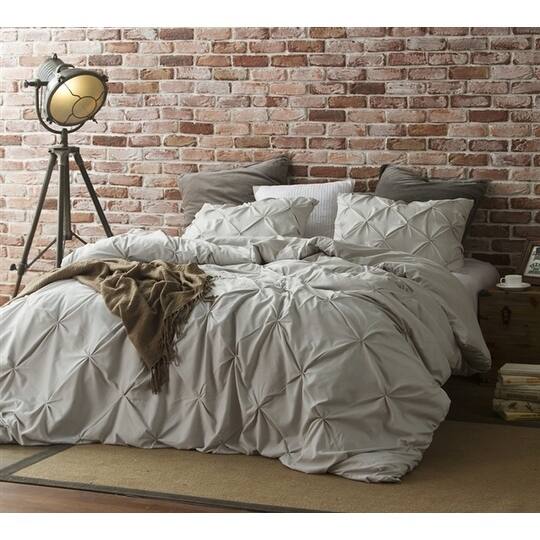 Silver Birch Pin Tuck Duvet Cover