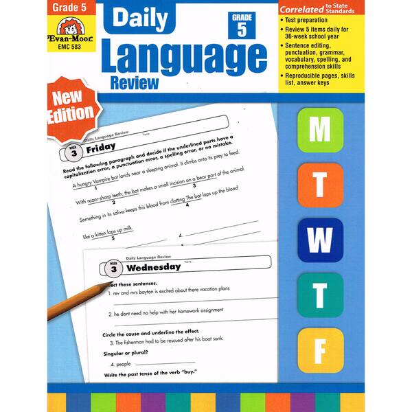 Daily Language Review Teacher’s Edition, Grade 5 - Bed Bath & Beyond ...