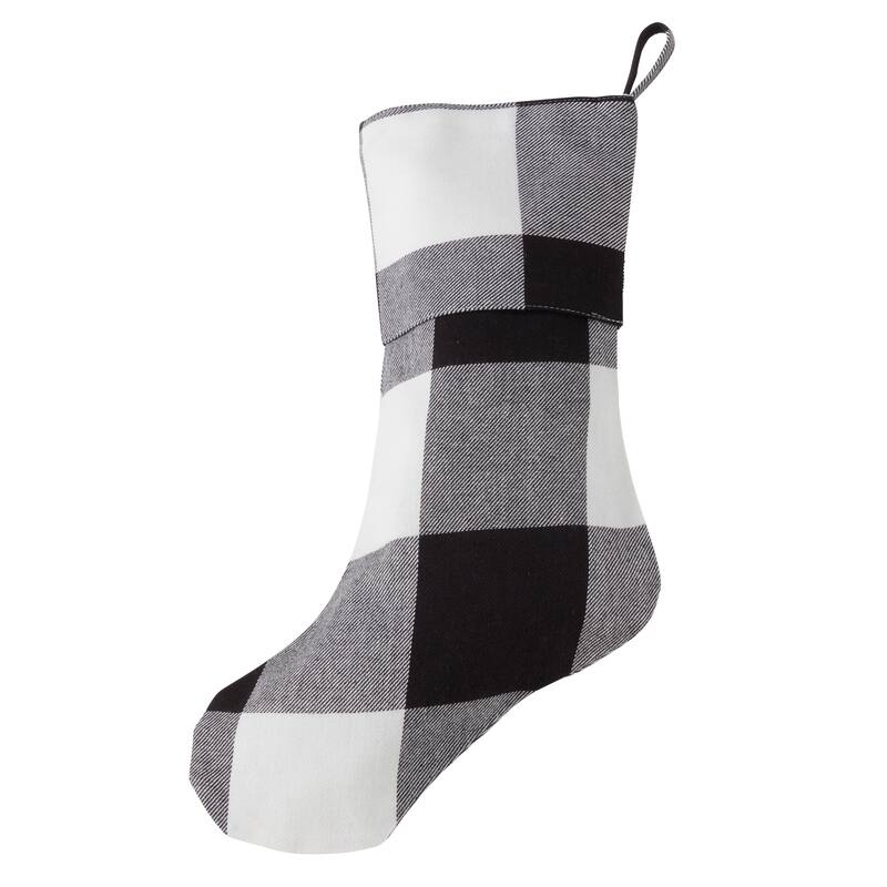 Buffalo Plaid Design Decorative Cotton Christmas Stocking